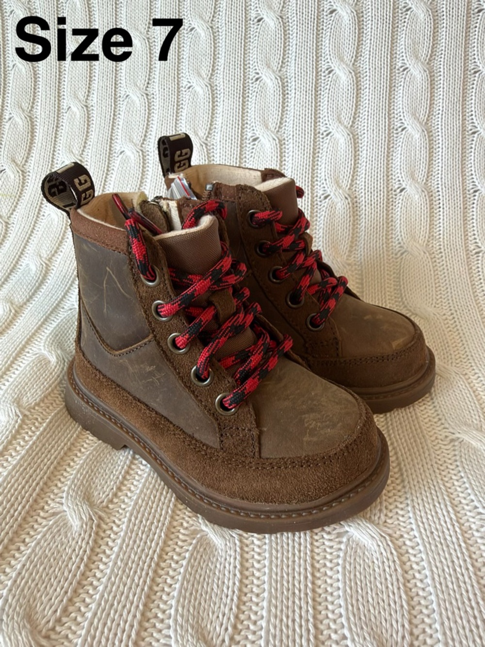 UGG Toddler Boys Boots Sz 7 NEW Robley Weather Winter Shoes Boot Hike Snow Baby